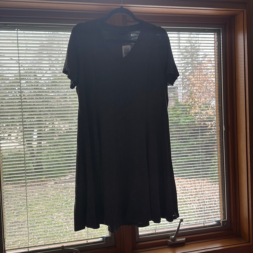 NWT Charcoal gray ribbed fit and flare dress from Torrid size 10 M/L